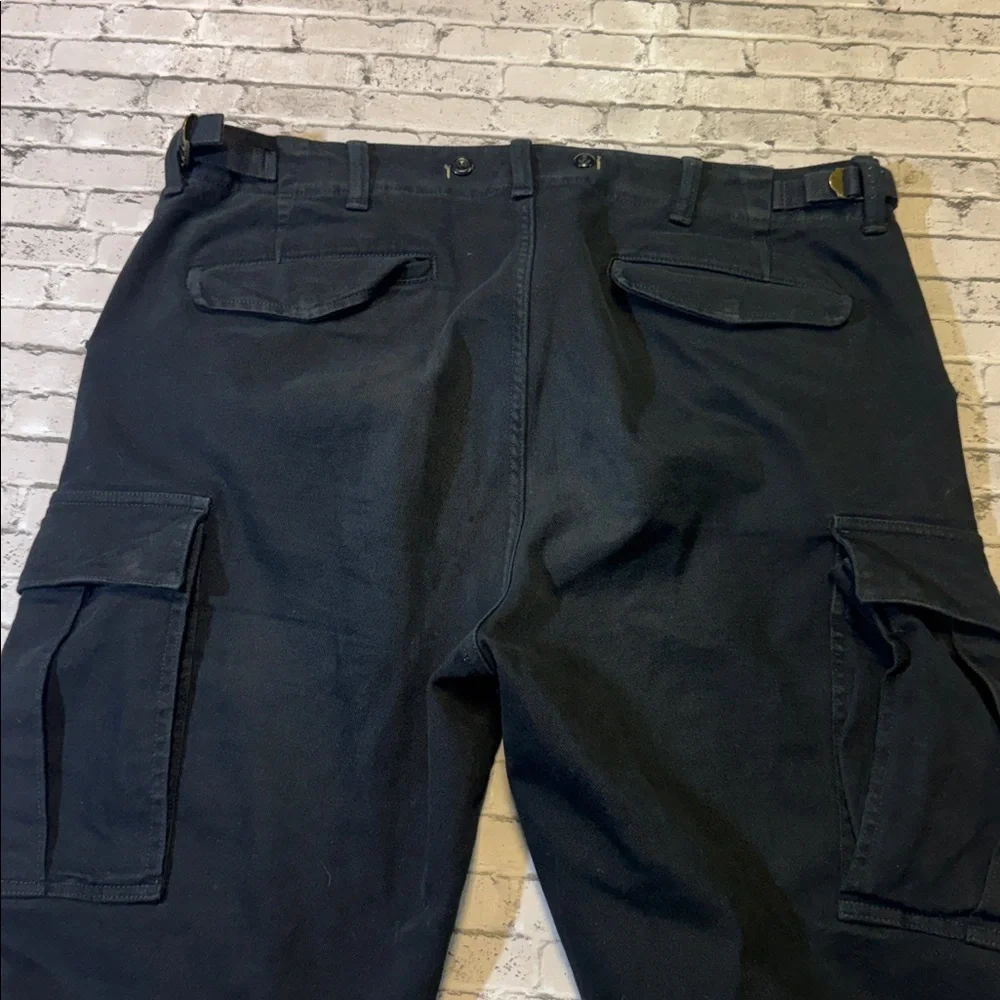 Banana Republic mens 38x32 slim fit black cotton  vintage style cargo pants EUC
